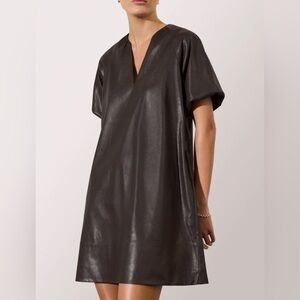 Brochu Walker The Hattie Dark Brown Vegan Leather Dress